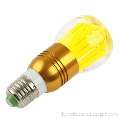 E27 3W Crystal Glass Umbrella RGB LED Light Bulb with Remote Controller